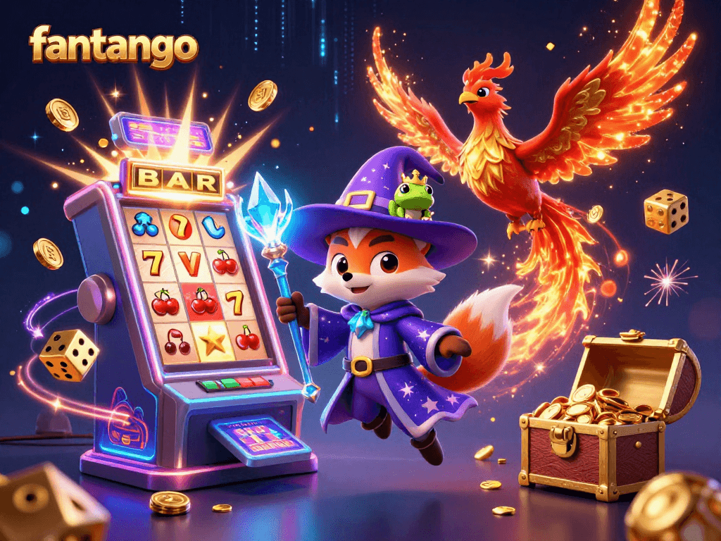 Experience the enchanting fun of fantango with a mystical wizard fox and vibrant casino elements!