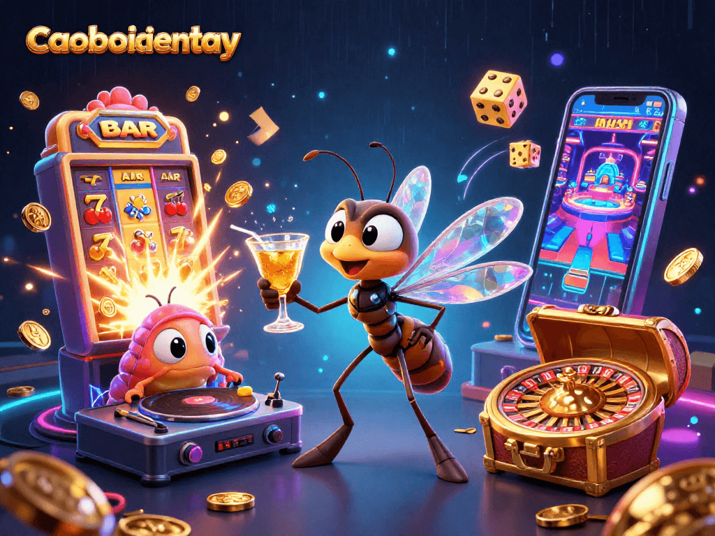 Experience the caoboimientay jackpot action with vibrant characters and exciting casino elements in a dynamic 3D scene.