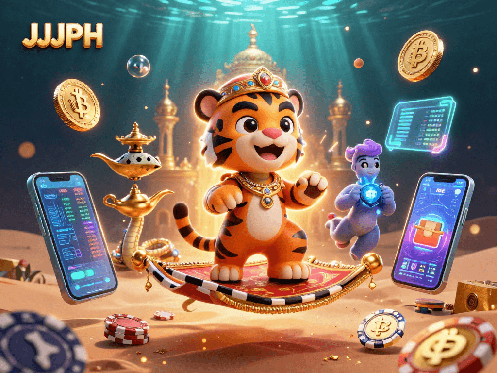 Magandang aksyon sa JJJPH, kung saan isang sultan ng tigre sa karpet ng poker chips ang kumikilos sa ilalim ng mga bituin.