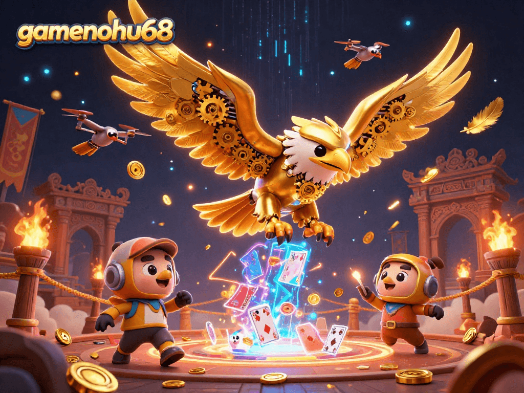 Experience excitement with gamenohu68's thrilling casino adventures in vibrant 3D illustration