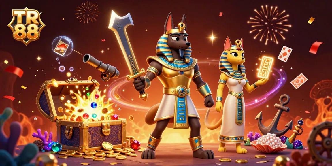Experience thrilling gaming with TR 88's stunning ancient Egyptian casino warriors.