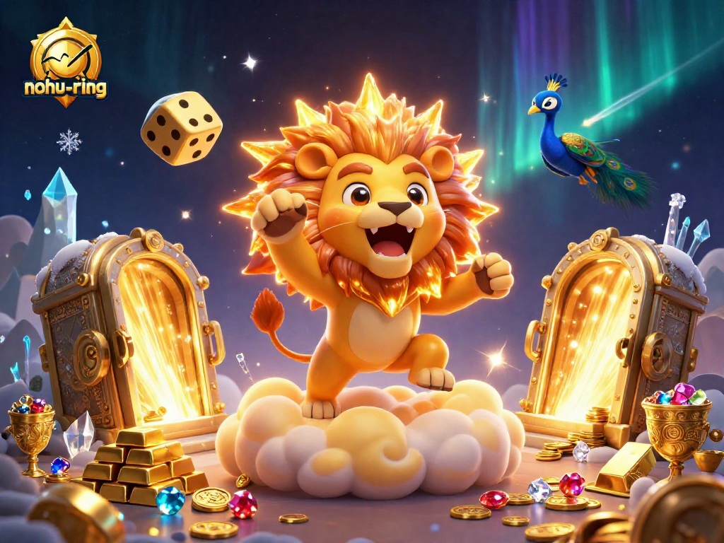 Experience thrilling wins with nohu-ring in a vibrant casino scene featuring mystical characters and treasures.