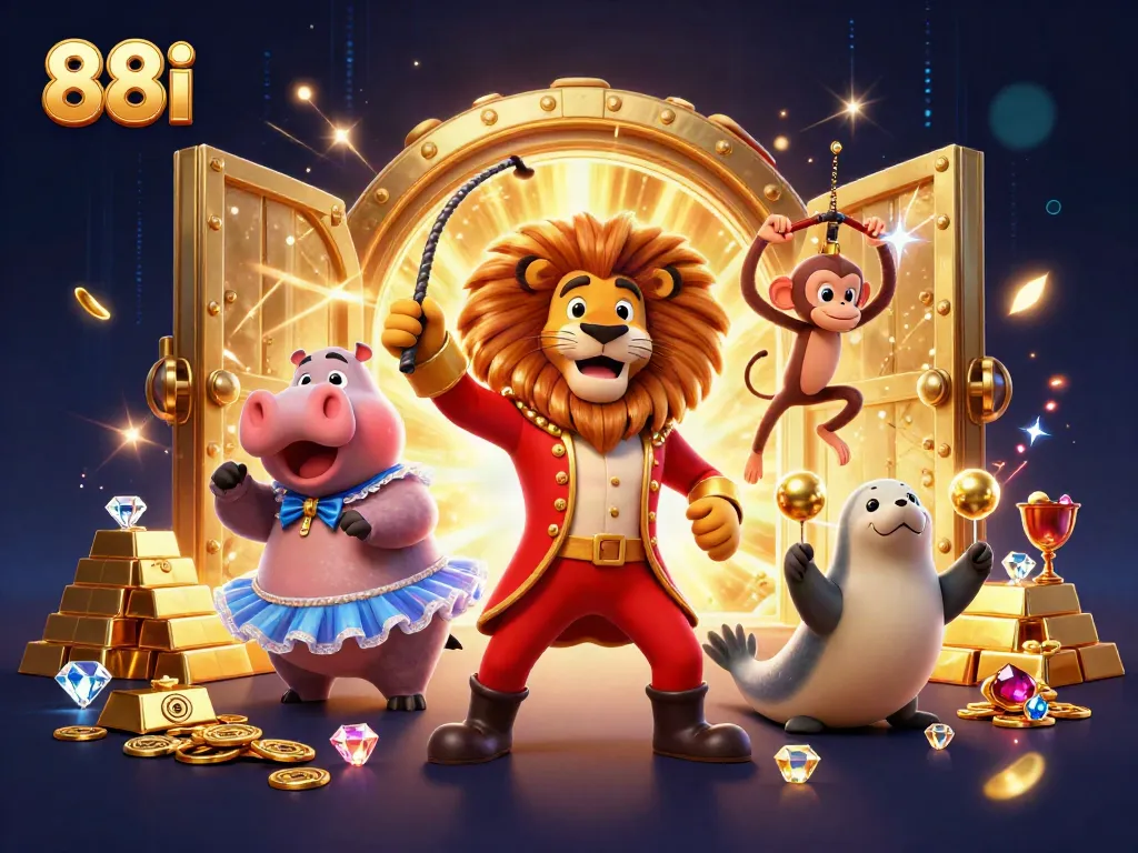 Experience the thrilling world of 88i with exciting cartoon characters and dazzling treasures.