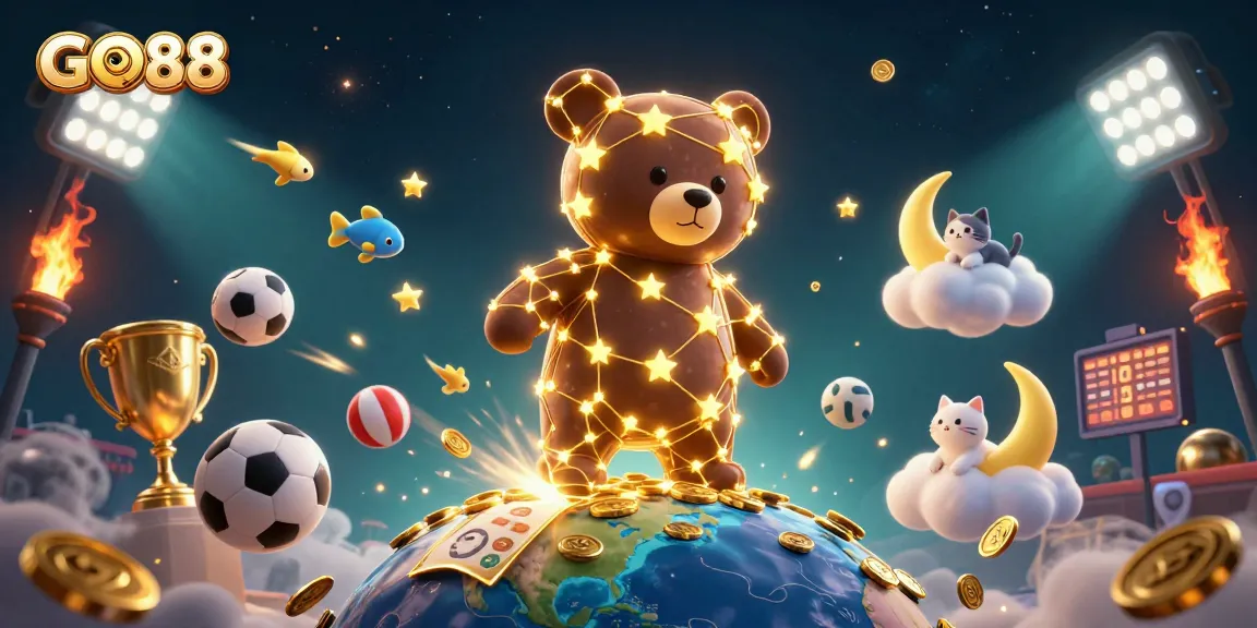Engage in GO88's thrilling action of scooping up coins in a vibrant casino atmosphere.