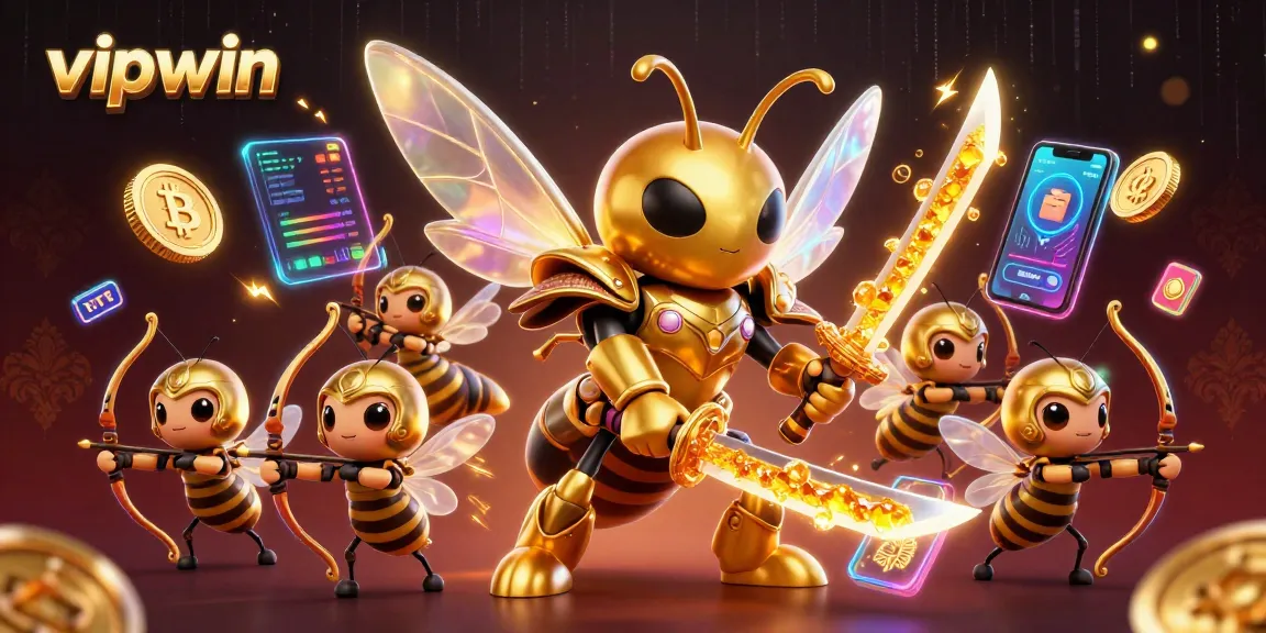Experience thrilling gaming adventures with vipwin in vibrant, dynamic casino illustration.