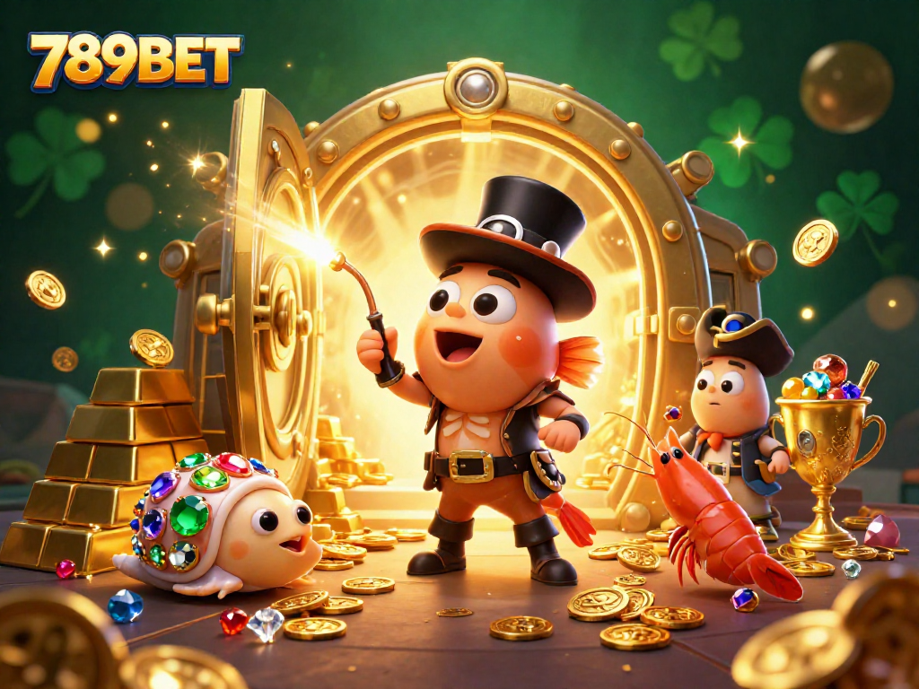 Experience thrilling gameplay at 789BET with dynamic treasure hunting featuring vibrant undersea characters and gold!
