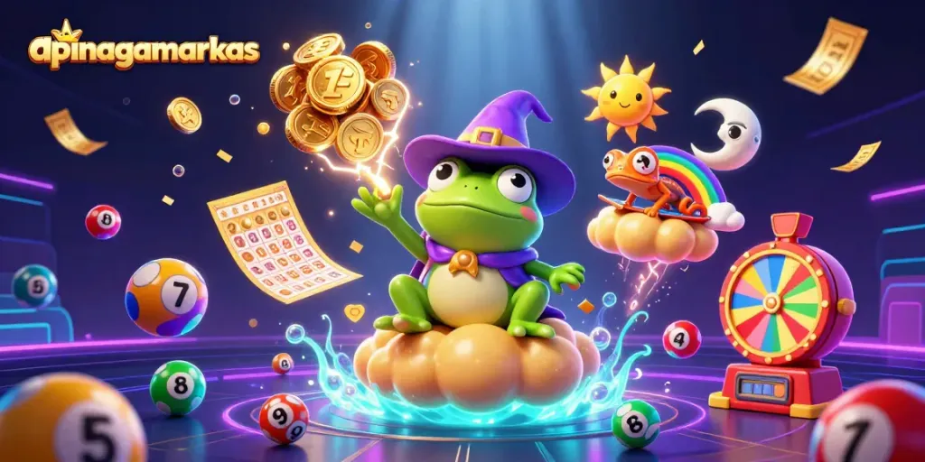 Experience exciting gaming with apinagamarkas as golden coins rain down amidst vibrant lottery elements.
