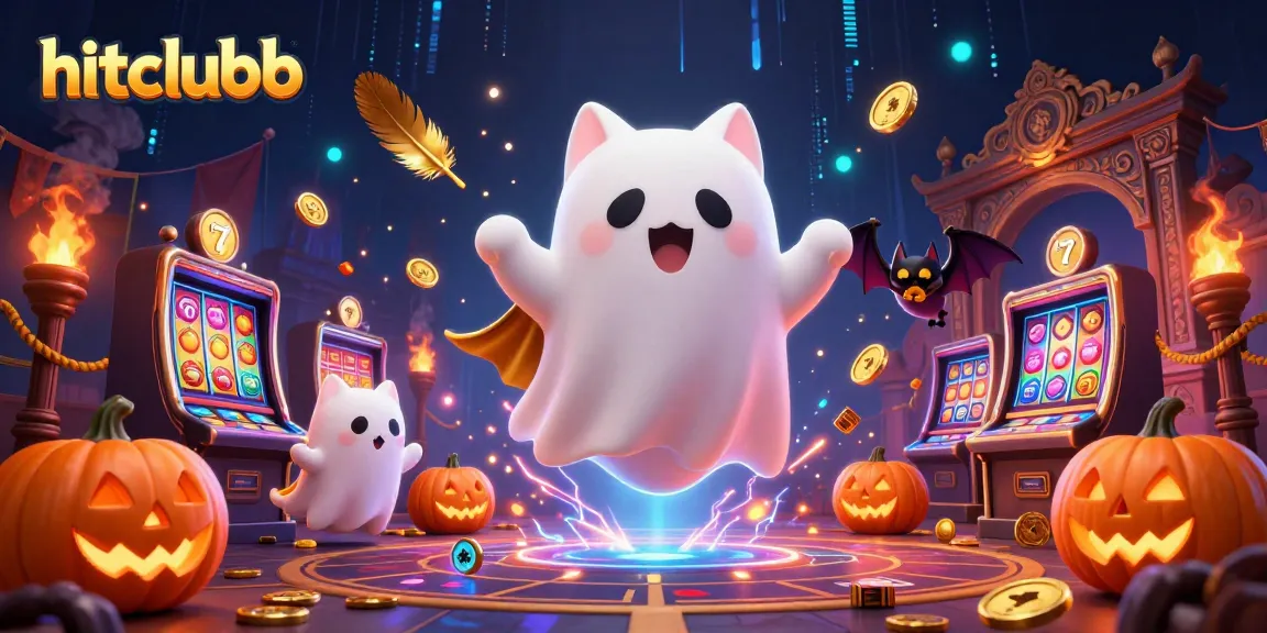 Engage with hitclubb's thrilling haunted casino experience featuring playful ghostly characters.