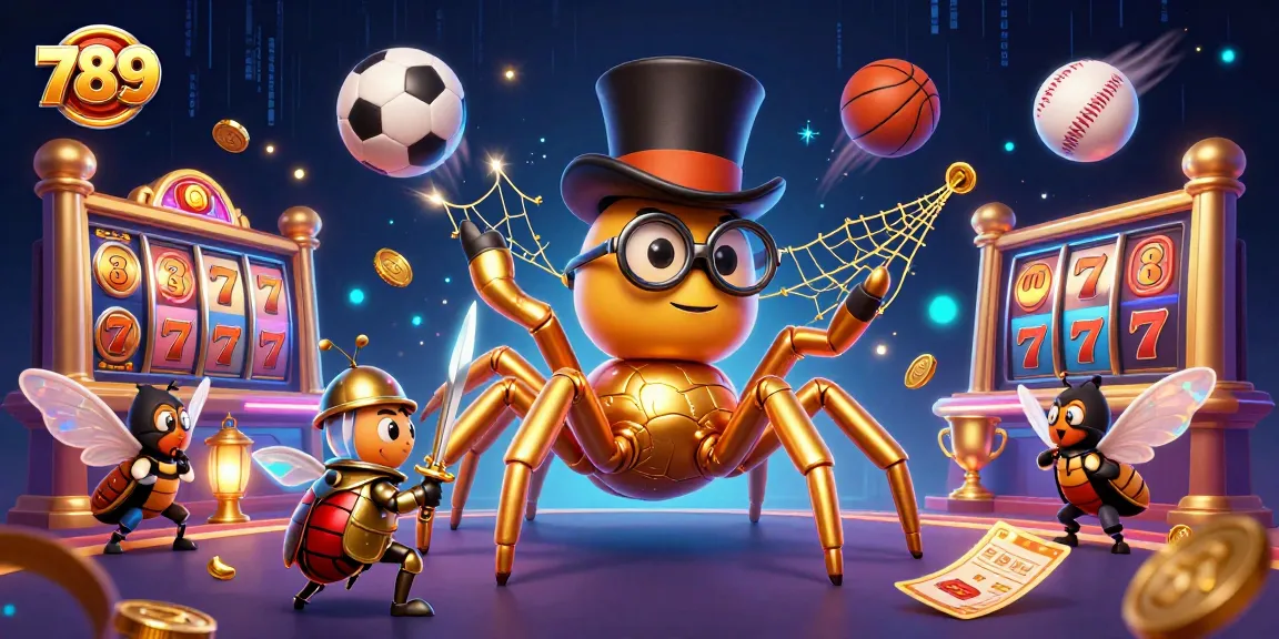 Engage with the thrilling action of 789win as golden characters excite the casino landscape with sports and gaming elements.