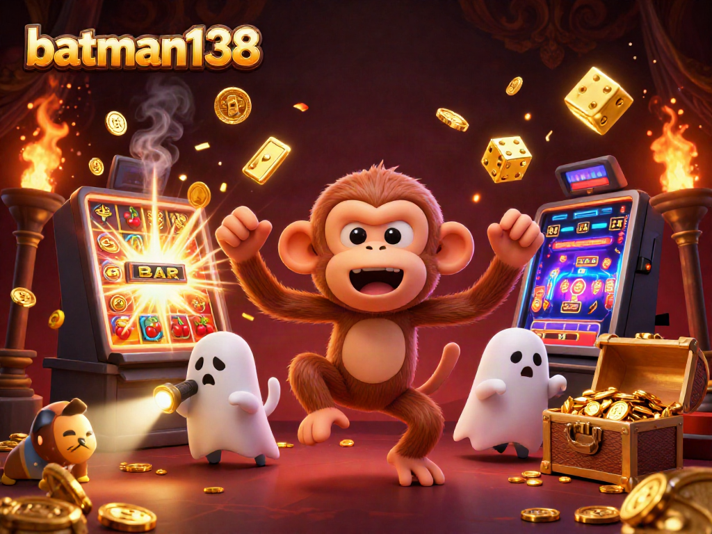 Engage with batman138's thrilling action featuring a mischievous ghost and exciting casino symbols.