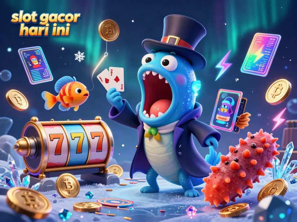 Experience exciting gaming moments with this vibrant scene showcasing slot gacor hari ini and captivating sea creatures.
