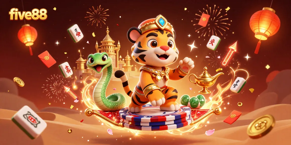 Engage in the excitement of five88 with the tiger sultan's vibrant casino-themed adventure.