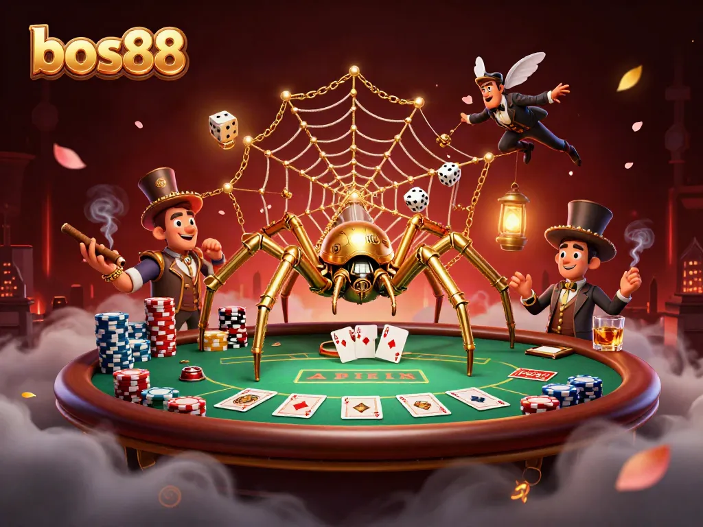 Engage with interactive strategies at bos88's lively poker scene filled with steampunk charm.