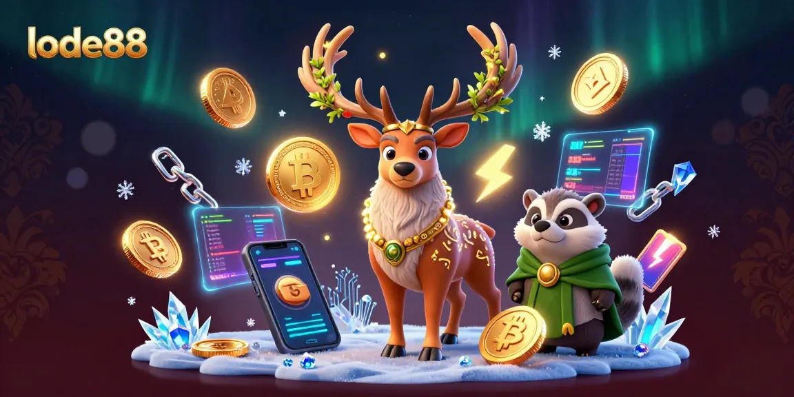 Experience the excitement with lode88 as the druid stag and badger navigate a crypto casino scene.