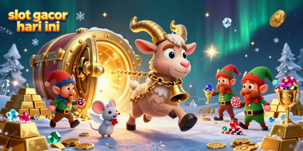 Slot gacor hari ini: ilustrasi kasino dengan makhluk menggemaskan yang mencuri chip poker