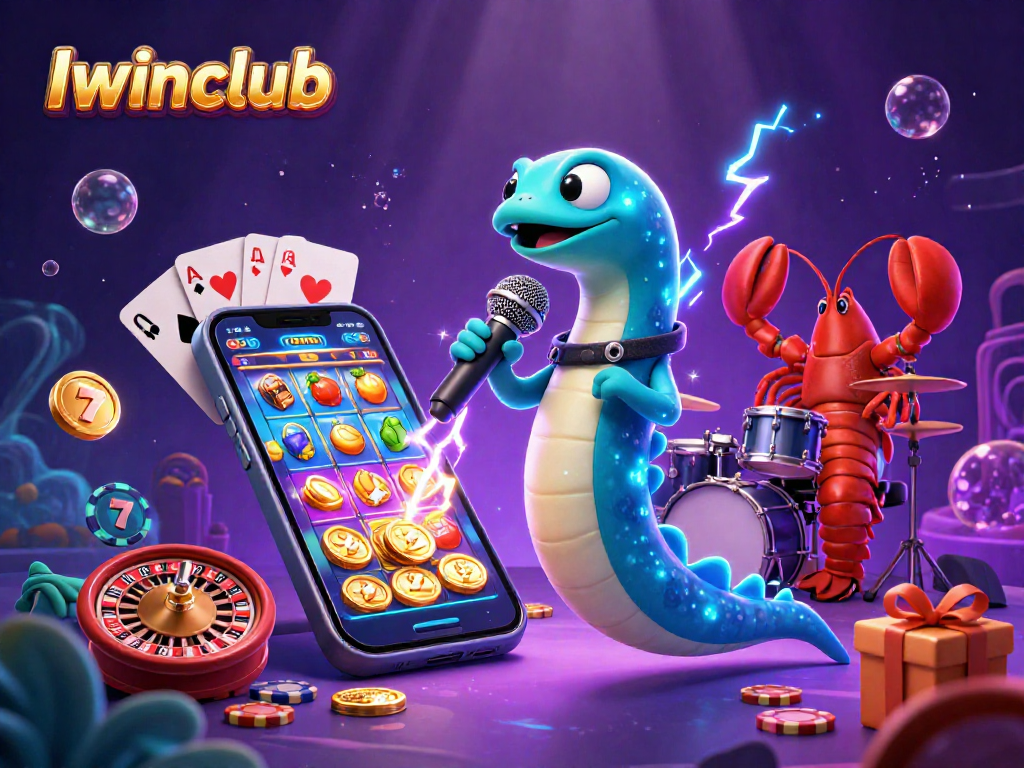 Iwinclub electrifies the scene with an underwater casino vibe, showcasing joyful gaming excitement.