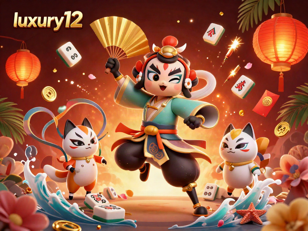 Experience thrilling gameplay with luxury12 in a vibrant casino-style illustration featuring rich designs.
