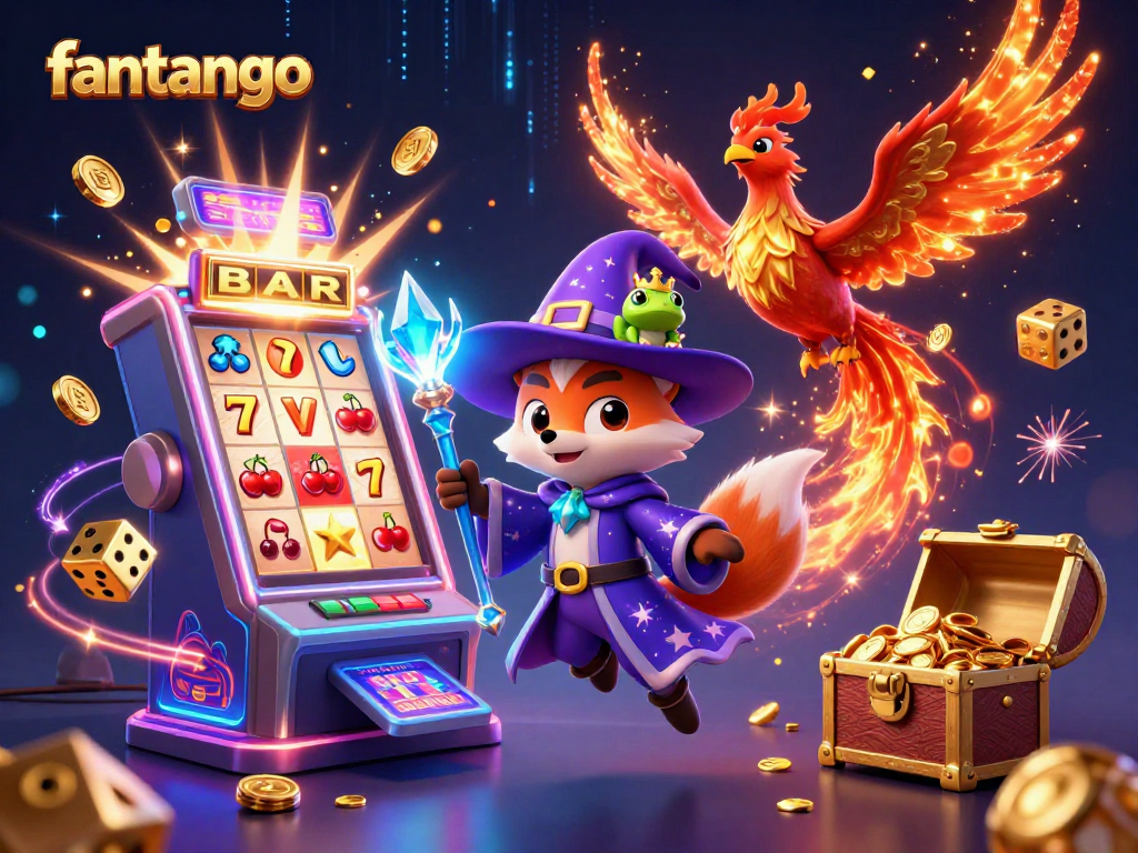 Experience the enchanting fun of fantango with a mystical wizard fox and vibrant casino elements!