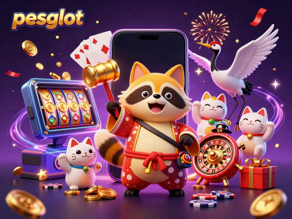 Experience the excitement of pesgslot with vibrant 3D fun featuring characters and casino elements.