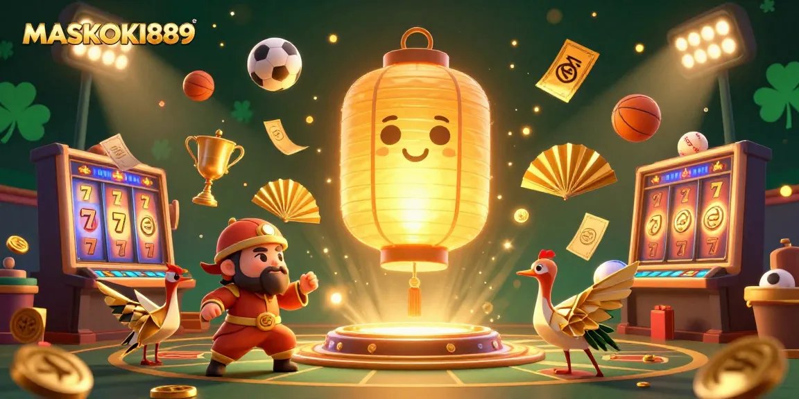 Experience thrilling gameplay and vibrant slots at MASKOKI889, where animated characters and casino excitement collide.