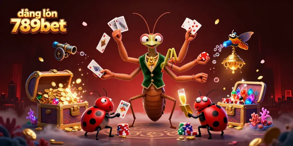 Experience thrilling action at 789bet with this vibrant and dynamic casino illustration.