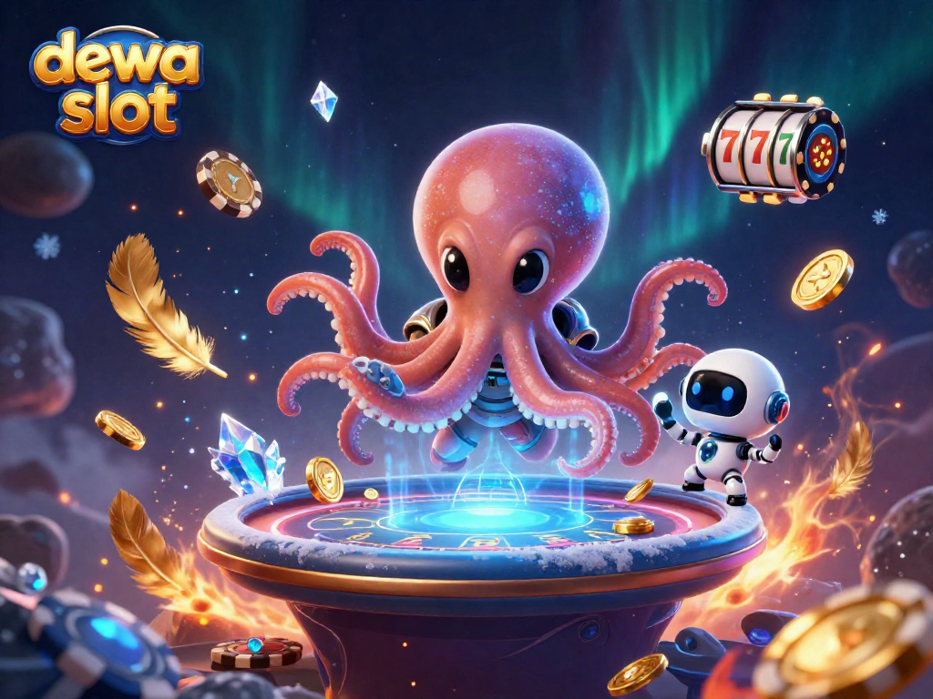 Play the exhilarating dewa slot with thrilling alien characters at a holographic poker table.