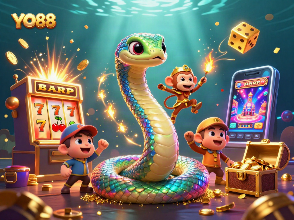 Engage with YO88's vibrant gaming world in a magical 3D scene full of thrilling jackpots.