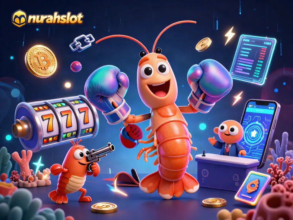 Menangkan jackpot di murahslot dengan ilustrasi menarik yang menampilkan karakter unik dan elemen slot.