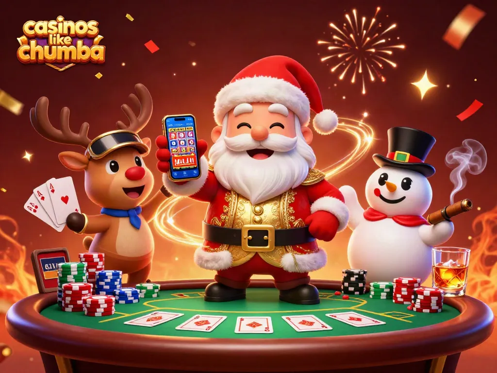 Play thrilling games at casinos like Chumba during festive celebrations with Santa and friends.