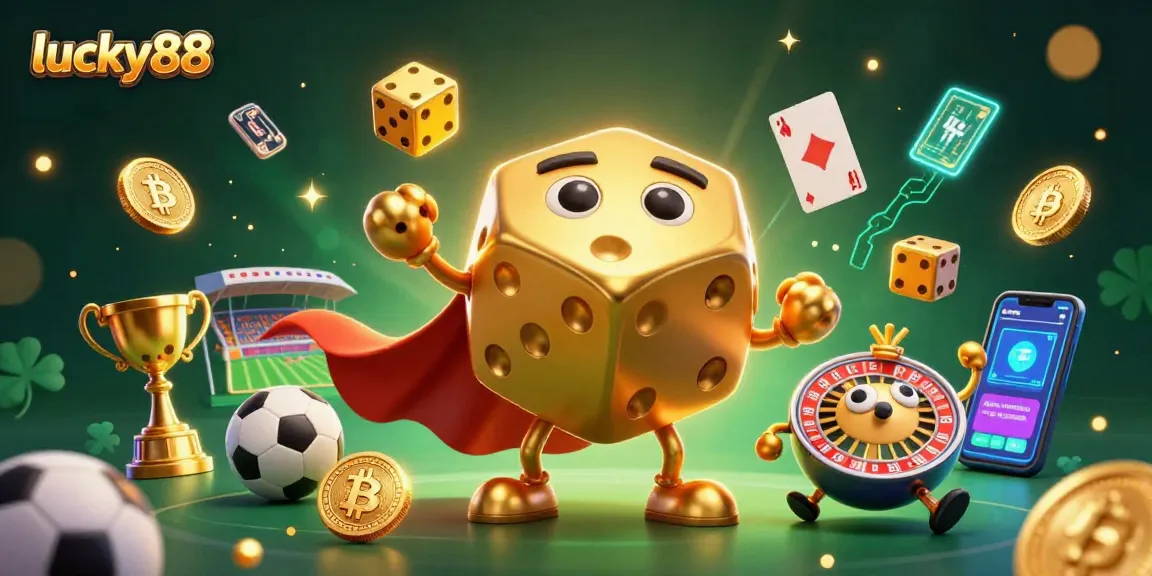 Engage in thrilling sports betting at lucky88 with a vibrant illustration showcasing premium casino elements.