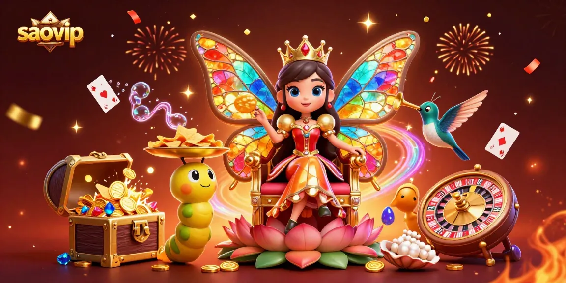 Play at saovip for an exciting casino experience amidst a vibrant 3D carnival scene.