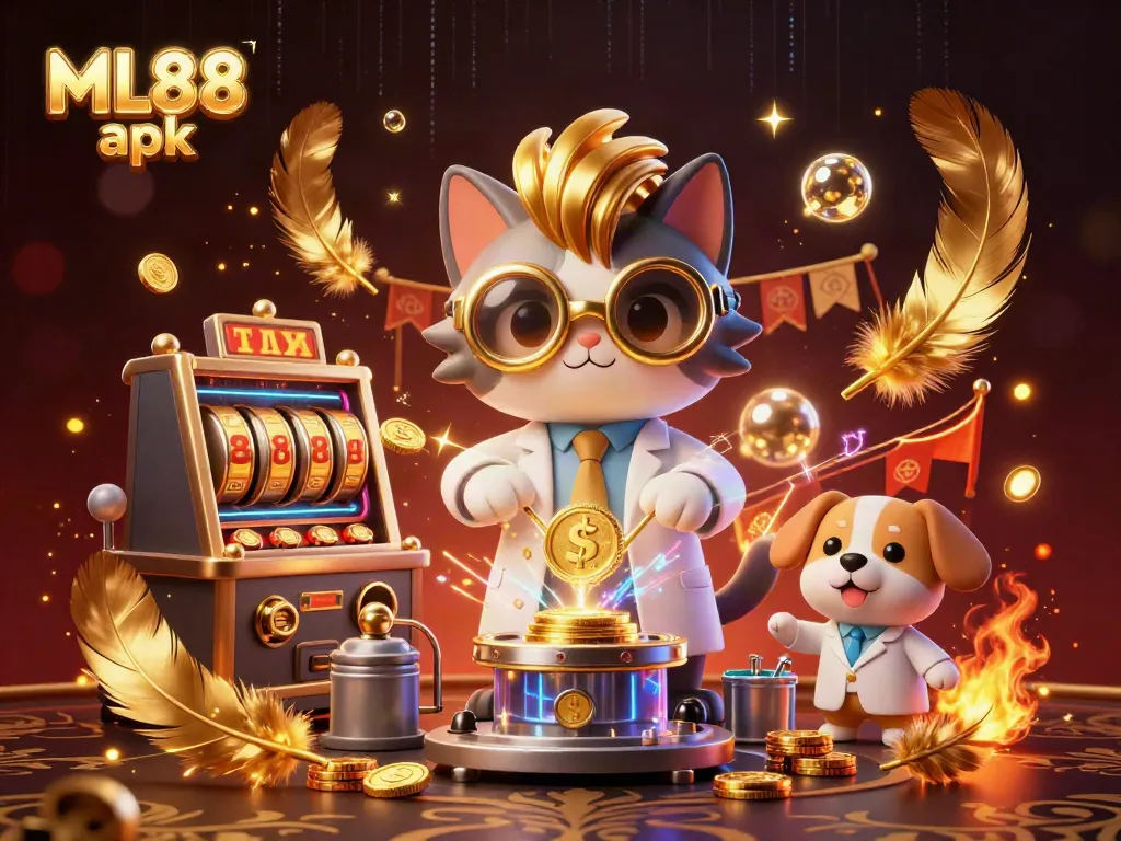 Experience the thrill of ML88 apk with vibrant gold coin action and dynamic casino elements.