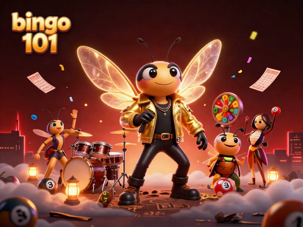 Menggoda pemain bingo 101 dengan ilustrasi 3D, karakter menyenangkan dan elemen bingo yang menarik.
