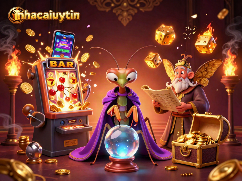 Experience winning moments with nhacaiuytin in a vibrant 3D casino scene.