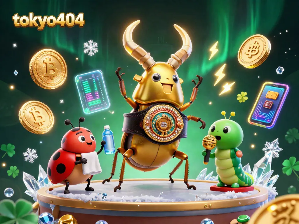 Play engaging casino games with tokyo404's vibrant characters and 3D crypto elements.