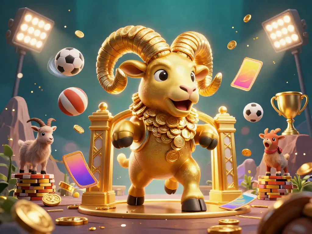 Experience thrilling action with the golden ram and sports elements in an online casino ohne limit scene.
