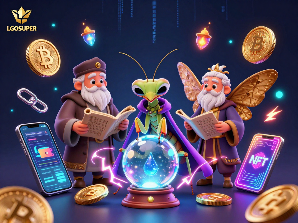 Engage with LGOSUPER for immersive online gaming experiences featuring vibrant characters and crypto elements.