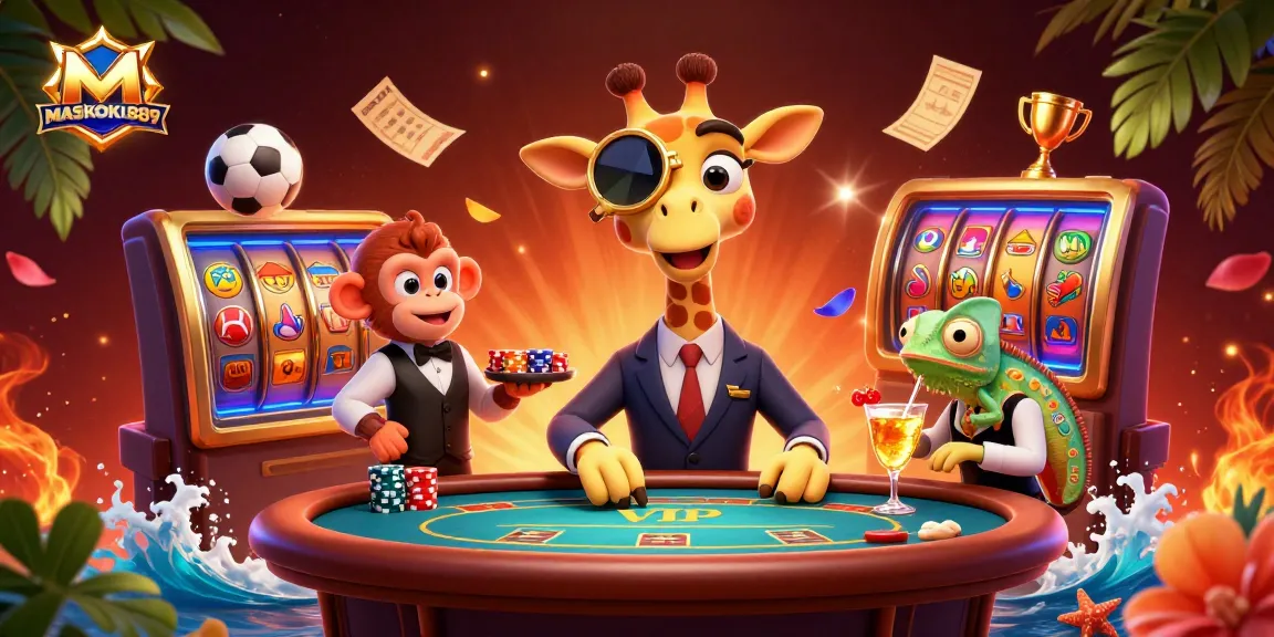 Engage with thrilling moments at MASKOKI889, where high-roller giraffes meet exciting slot games.