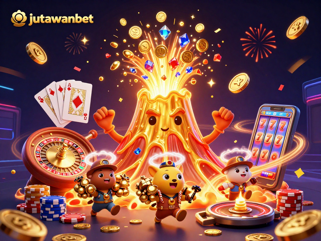 Join the adventure at jutawanbet with vibrant treasures from a golden volcano.