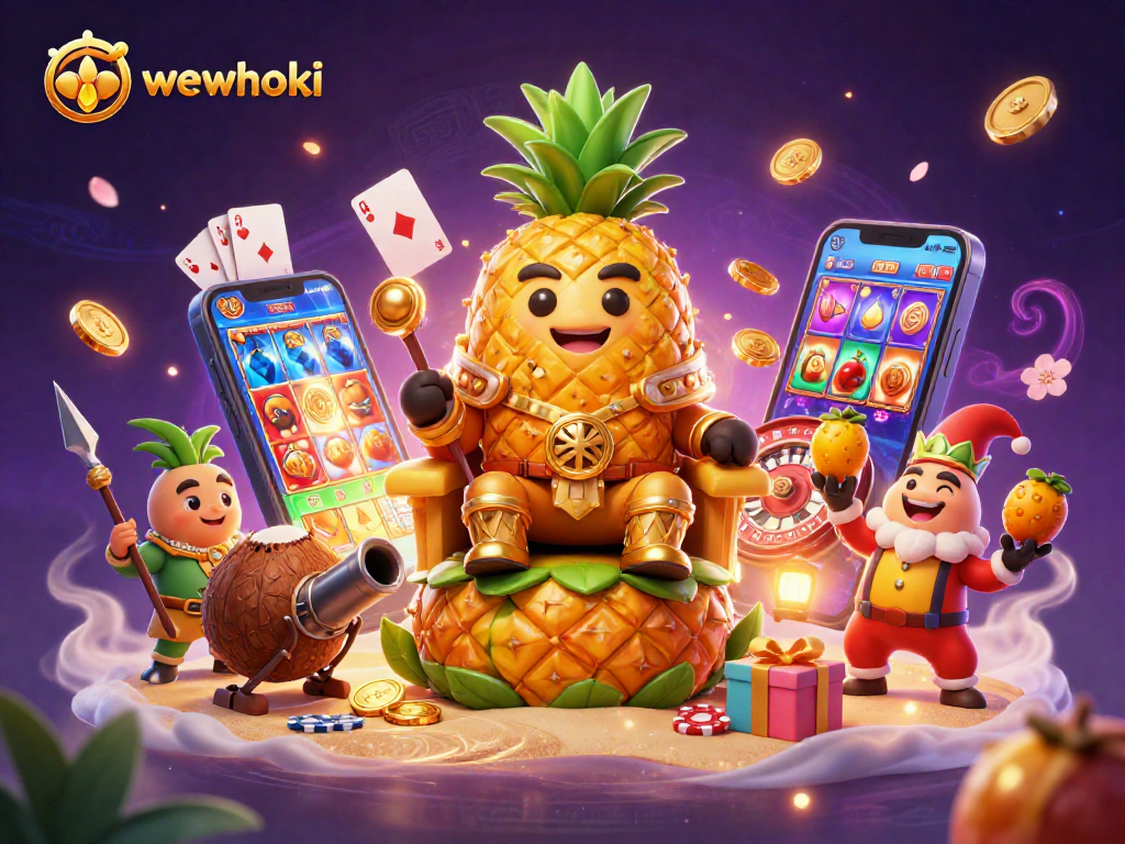 WEWHOKI memamerkan slot seru dengan raja nanas emas di kasino yang meningkatkan semangat permainan.