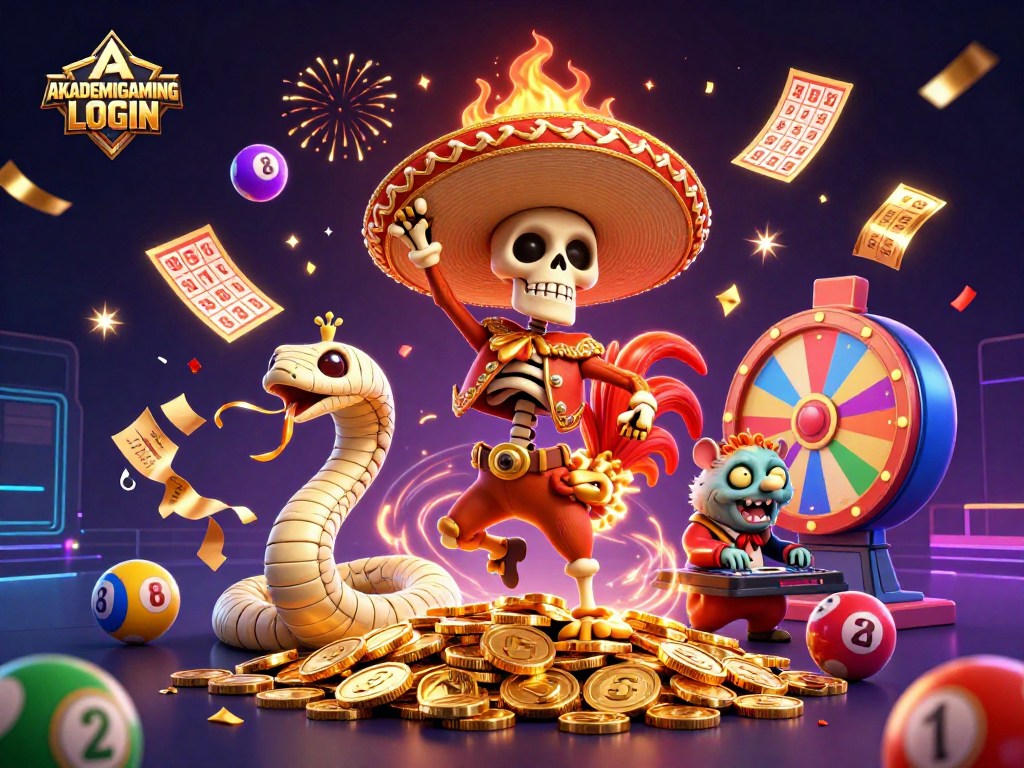 Engage with AKADEMIGAMING LOGIN by winning exciting lottery prizes amidst a vibrant celebration.