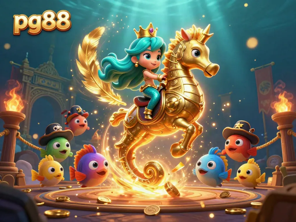 Engage with pg88's thrilling underwater casino adventure featuring a mermaid princess and exciting gaming elements.