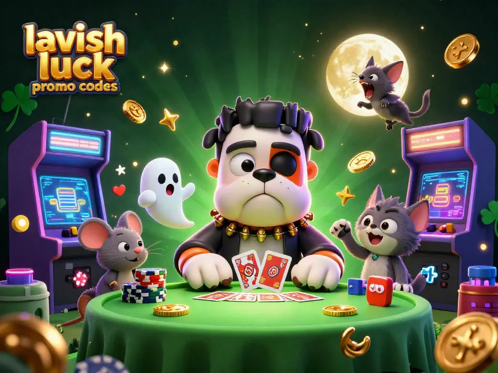 Play with lavish luck promo codes to win big at this lively casino scene with fun characters.