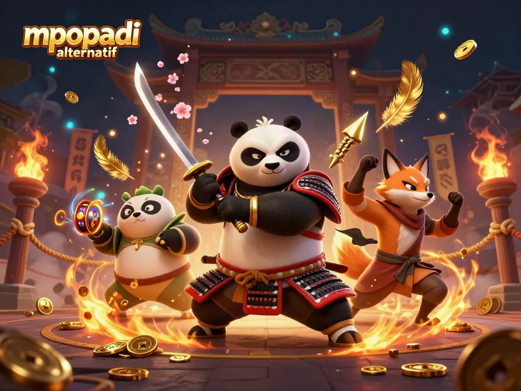 Experience the thrill of mpopadi alternatif with dynamic characters embodying online casino excitement.