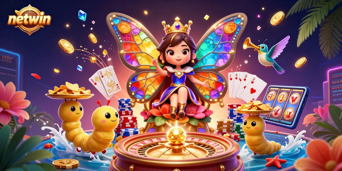 Experience the thrill at netwin with a vibrant illustration of casino fun and engaging gameplay.