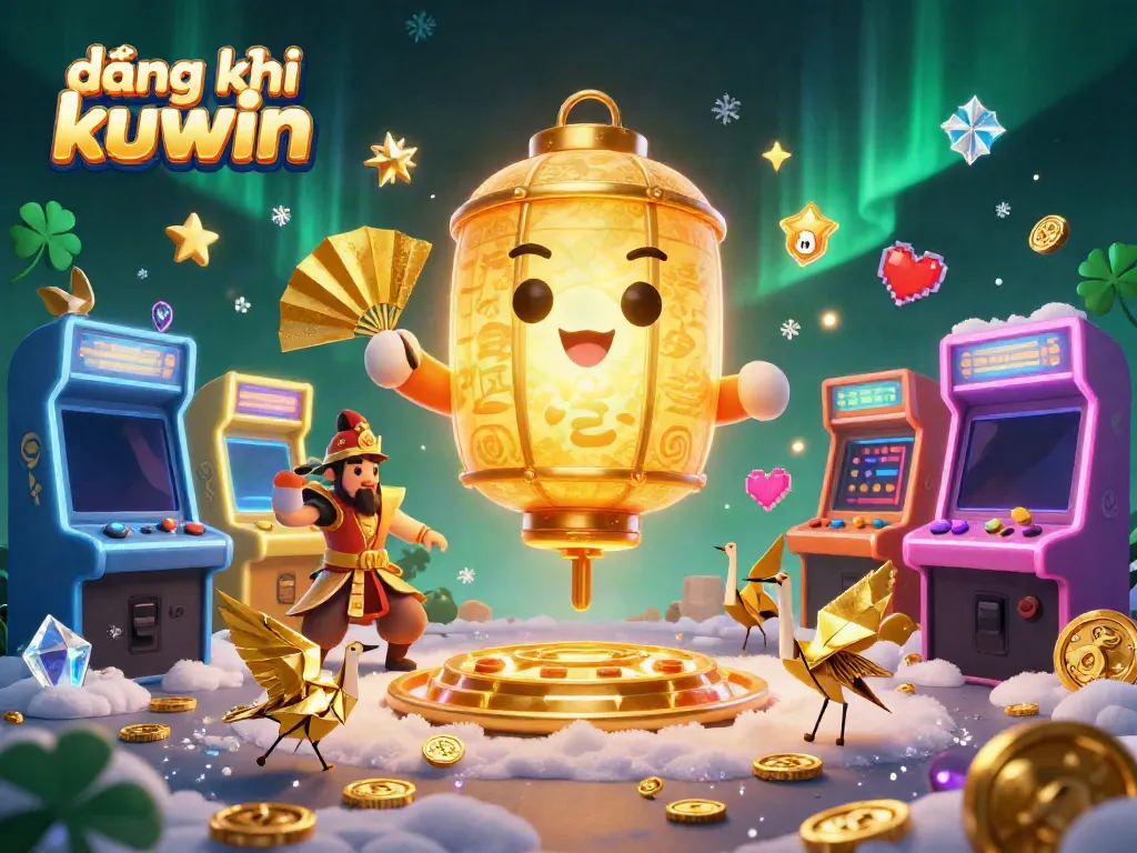 Experience the thrill of đăng ký kuwin with a lively 3D casino scene featuring vibrant characters and dynamic gaming elements.