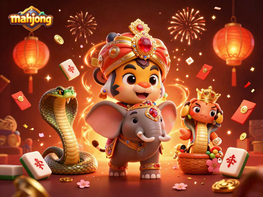 Experience the excitement of mahjong with our vibrant 3D casino illustration showcasing iconic elements.