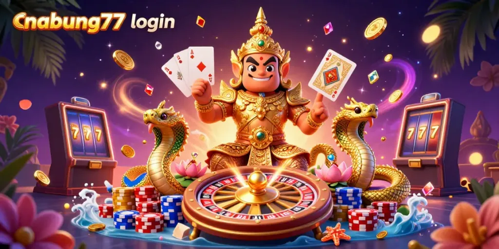 Experience seamless entertainment with nabung77 login amidst vibrant casino elements.