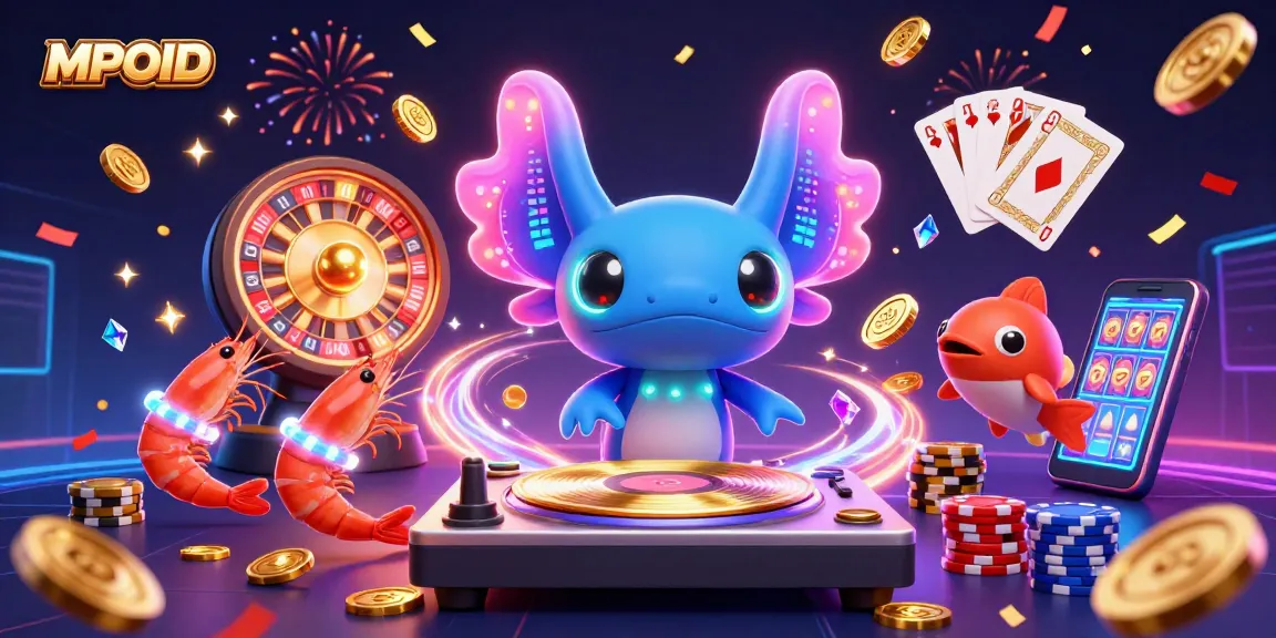 Experience thrilling MPOID gaming with vibrant 3D characters, casino elements, and high-energy visuals.