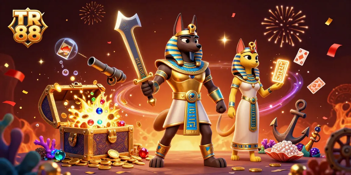 Experience thrilling gaming with TR 88's stunning ancient Egyptian casino warriors.